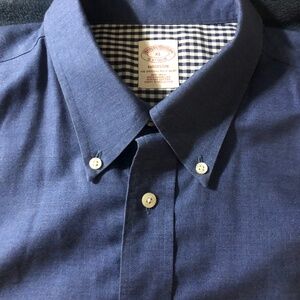 French Blue pinpoint button down oxford